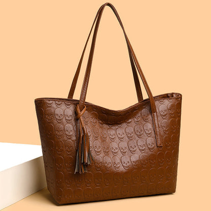 Bolso Grande Estampado Calavera Rockero - Vestiria