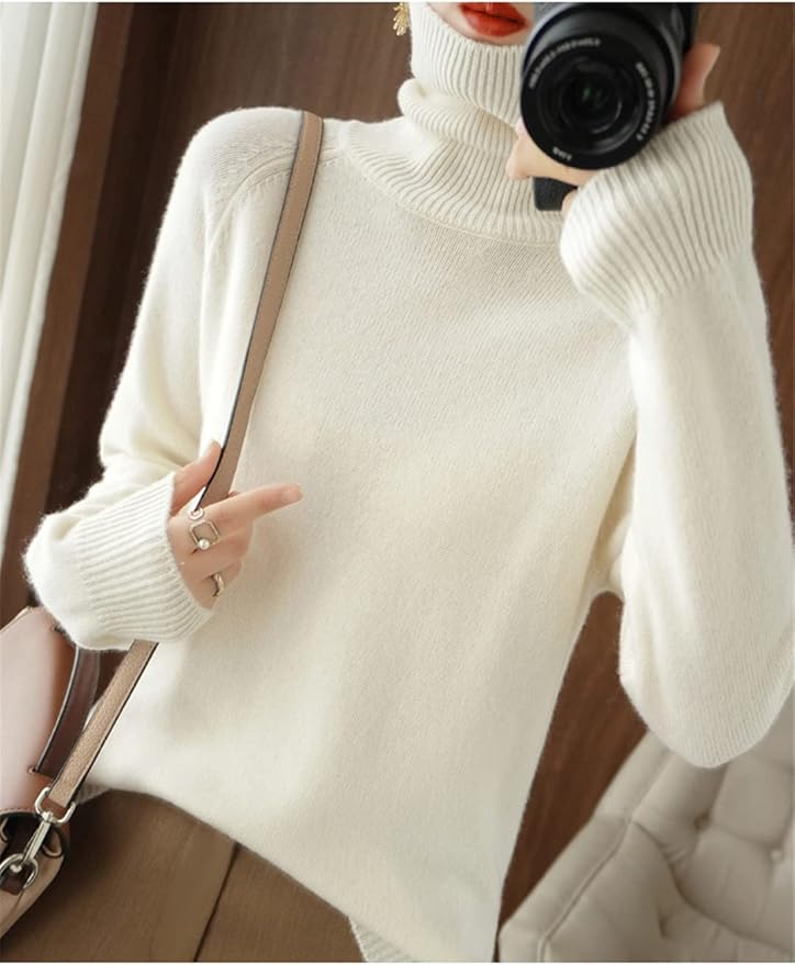 Sudadera de lana suave cuello alto