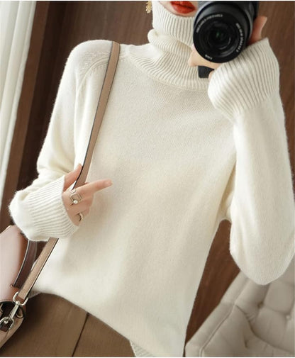 Sudadera de lana suave cuello alto