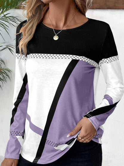 Blusa Mujer Estilo Chic Manga Larga Colorida