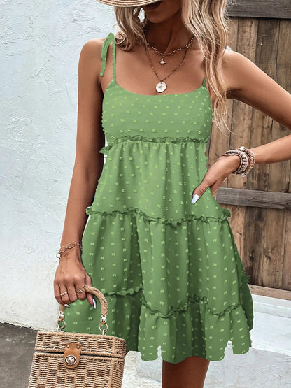Vestido de flores con volantes femenino