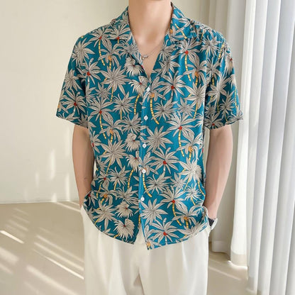 Camisa Hombre Estampado Floral Relajada - Vestiria
