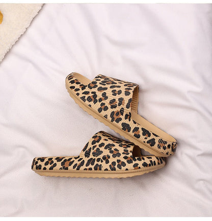 Pantuflas mujer leopardo suaves y cálidas