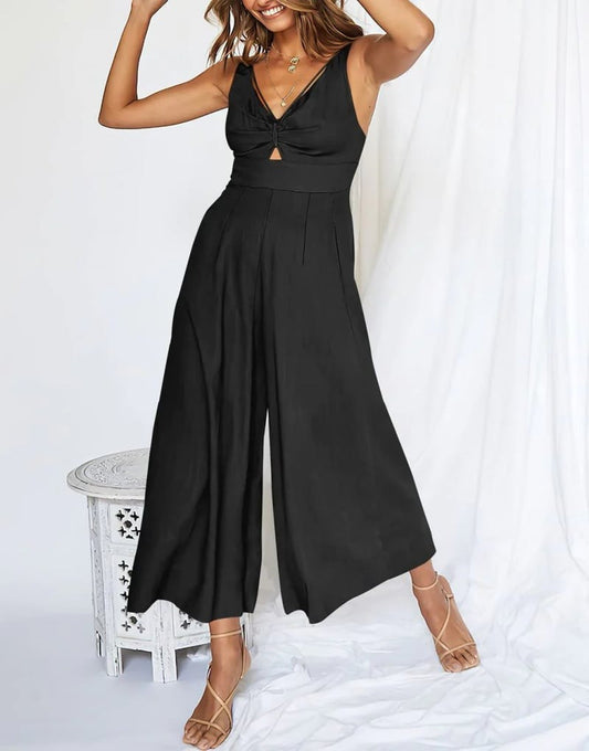 Mono sin mangas elegante escote V - Vestiria
