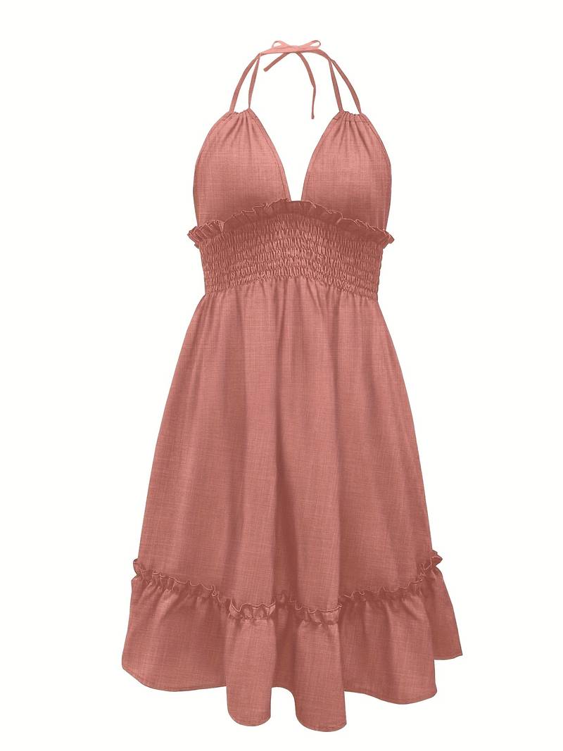 Vestido Halter Estampado Floral