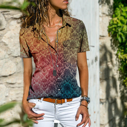 Blusa Mujer Elegante Manga Corta - Vestiria