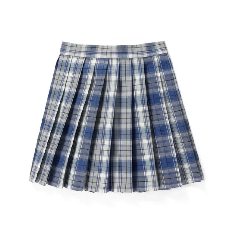 Minifalda escocesa plisada mujer
