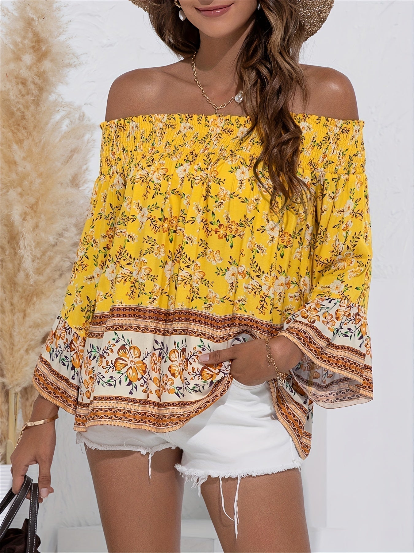 Blusa Florales Sin Mangas Elegante Mujer