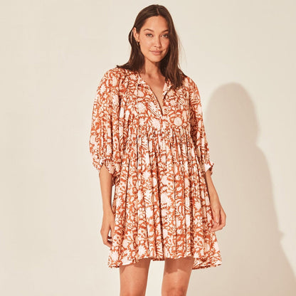 Vestido Floral Veraniego con Mangas Voladas