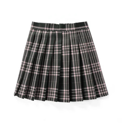Minifalda escocesa plisada mujer