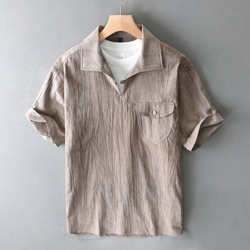 Camisa Hombre Lino Algodón Estilo Clásico - Vestiria