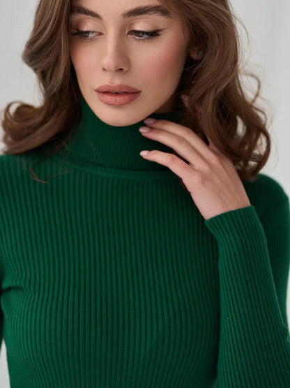 Sudadera cuello alto suave mujer