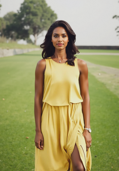 Vestido Maxi Verano Ligero Con Escote