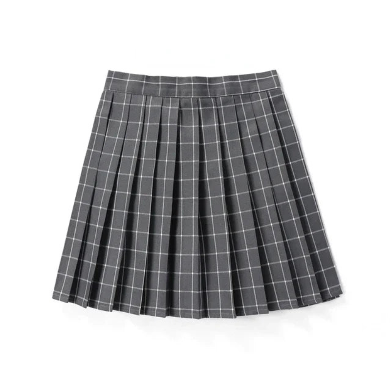 Minifalda escocesa plisada mujer
