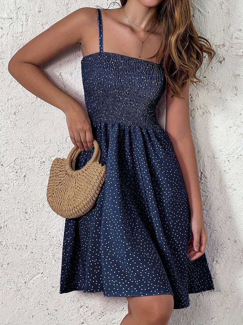 Vestido de Lunares Estampado Floral