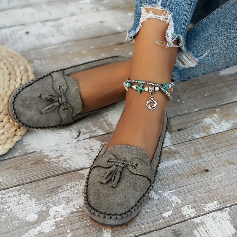 Mocasines Mujer Lazo Cómodos Flexibles