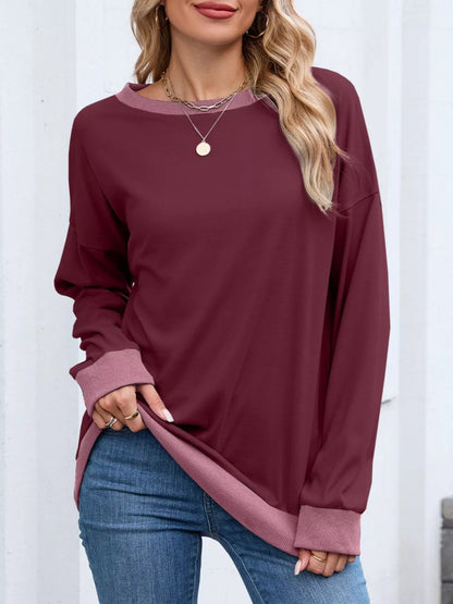 Sudadera casual cuello alto manga larga