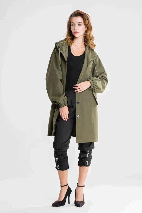 Chaqueta de lluvia ligera para mujer