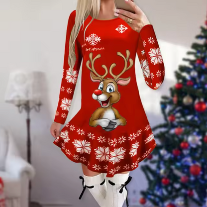 Vestido Navidad Festivo Mujer