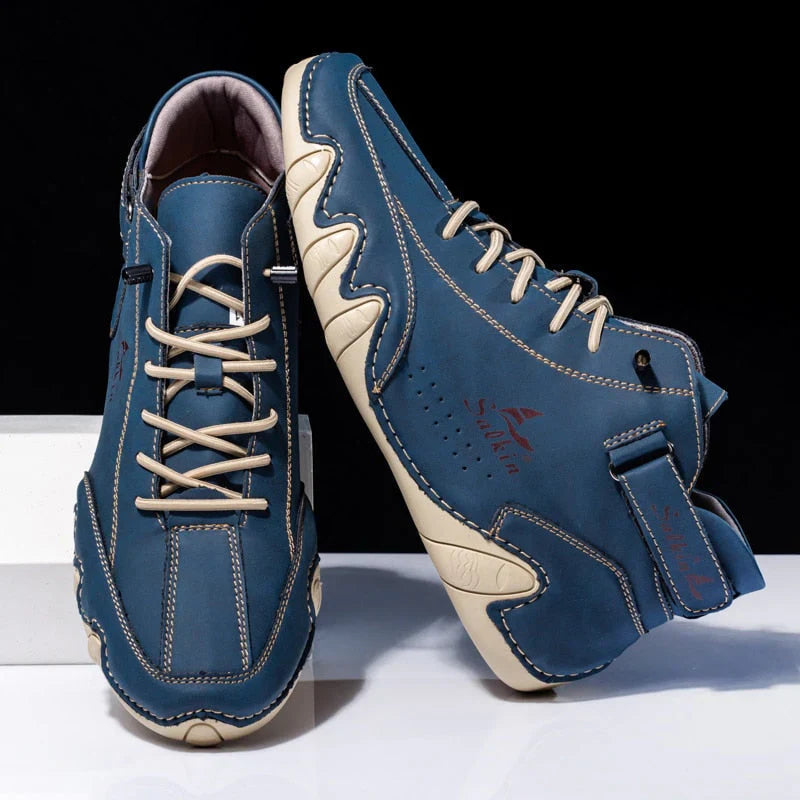 Zapatos cómodos de piel ortopédica