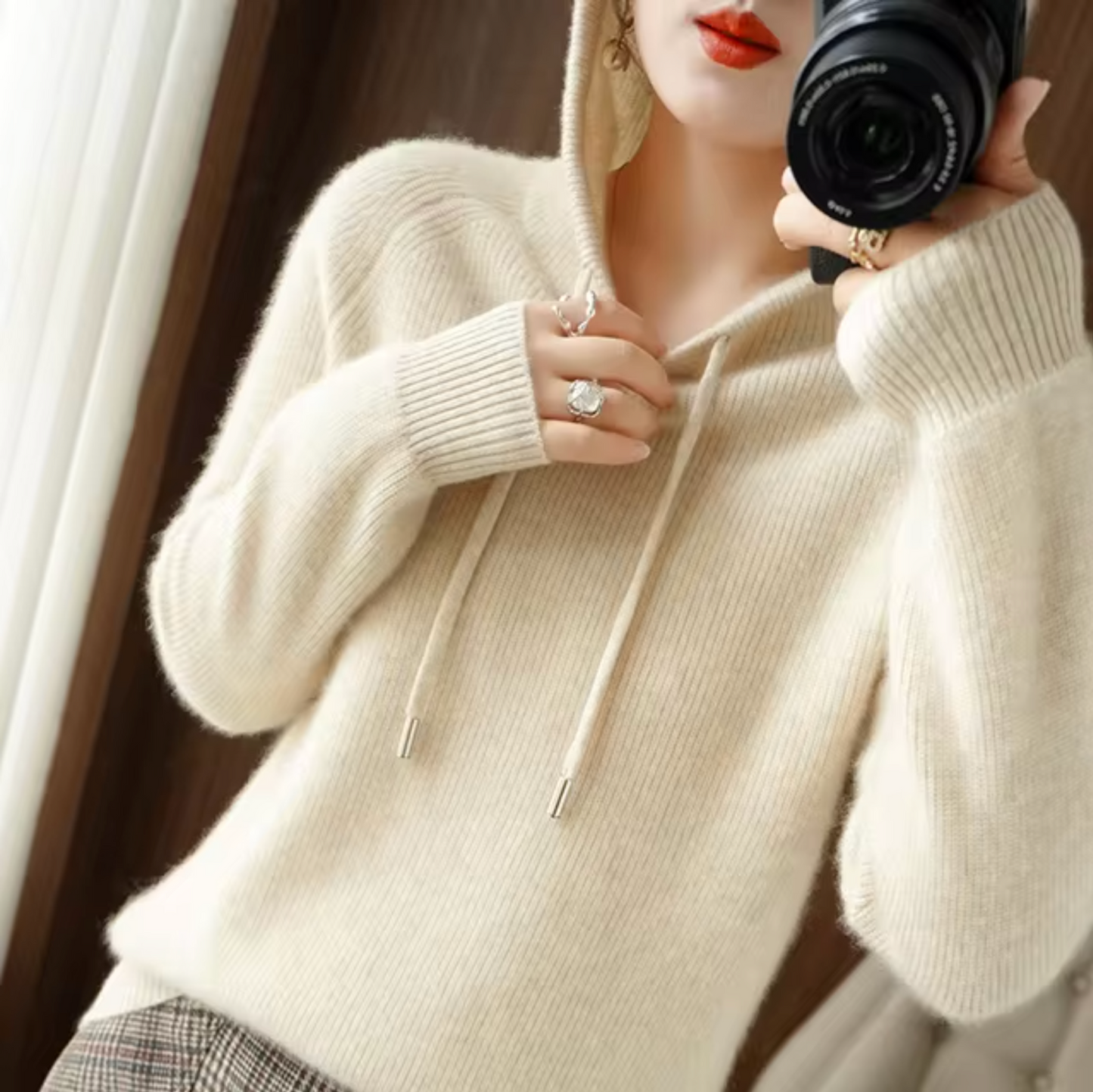 Sudadera Acogedora de Lana y Cachemir