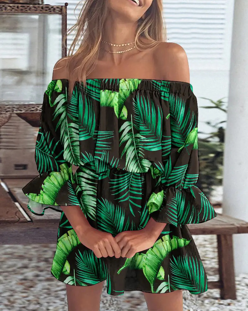 Vestido Boho Sin Mangas Floral Verano