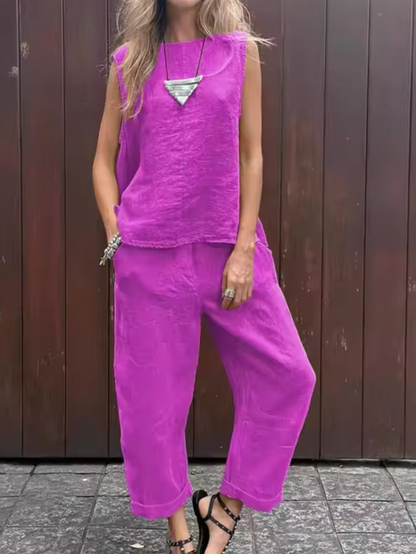 Pantalón y Top de Algodón Cómodes