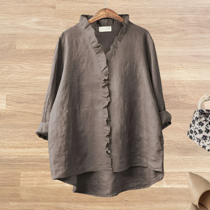Blusa Ligera con Volantes Femenina LYANA