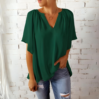 Blusa Mujer Cuello V Elegante Diseño