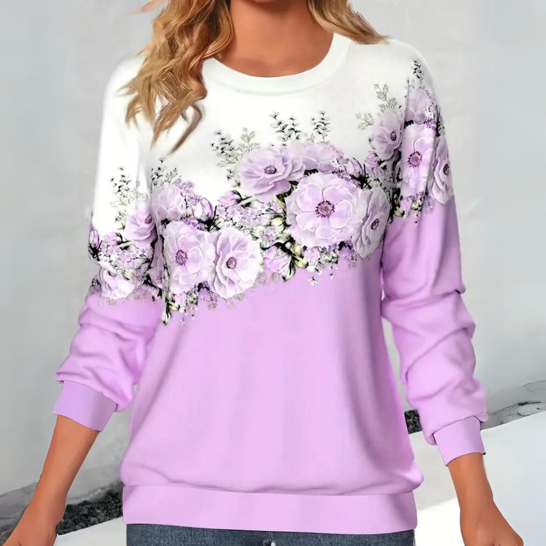 Jersey Floral Mujer Estilo Clásico