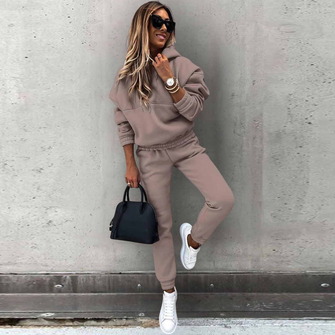 Conjunto Invierno Mujer Sudadera y Pantalones Cálidos