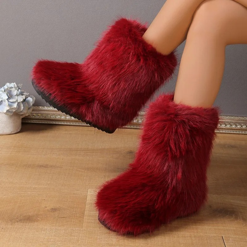 Botas Invierno Piel Imitación Aisladas