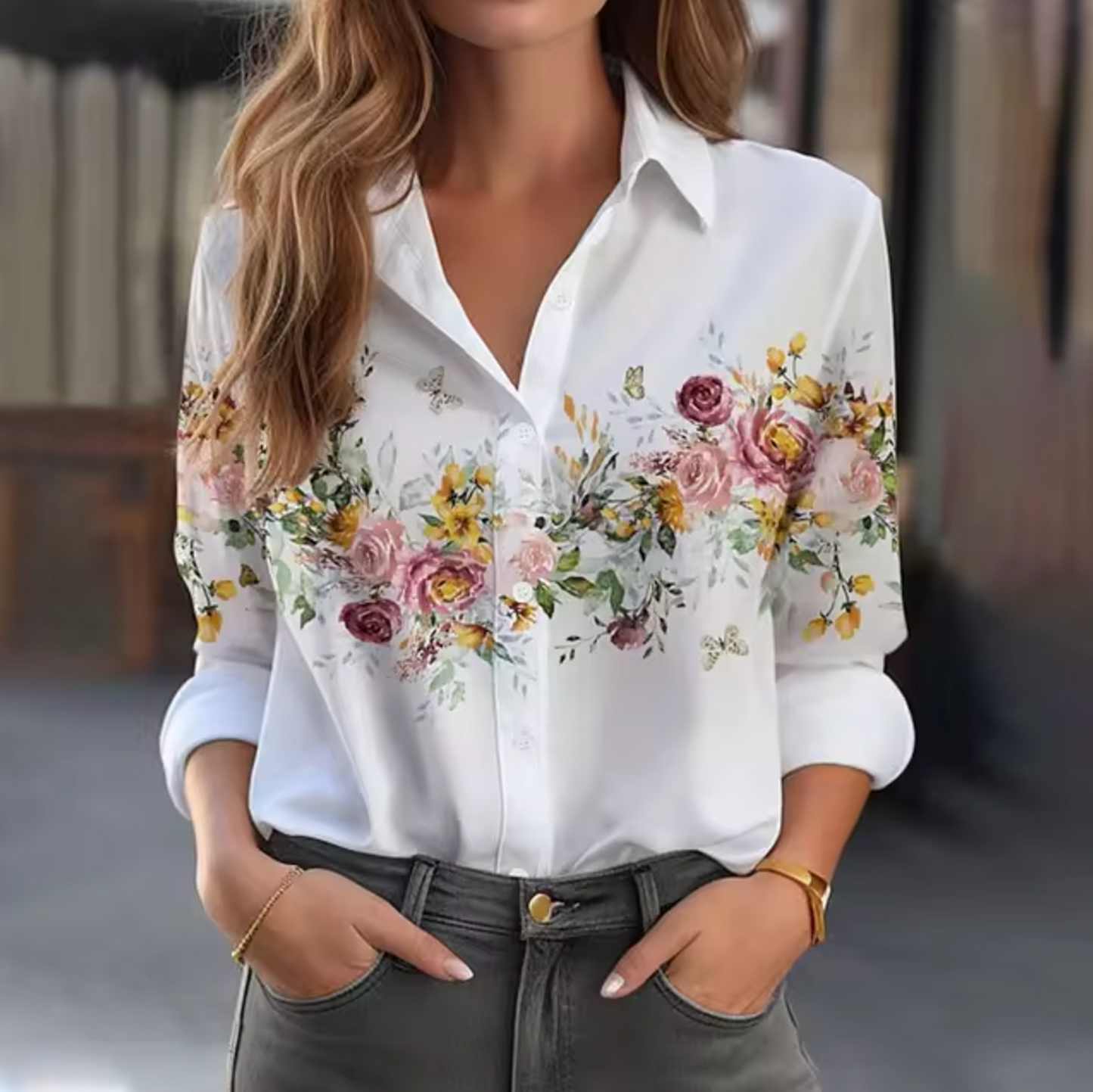 Blusa Florales Estilo Mujer