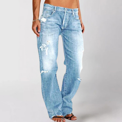 Pantalones vaqueros cómodos talle bajo estilo casual