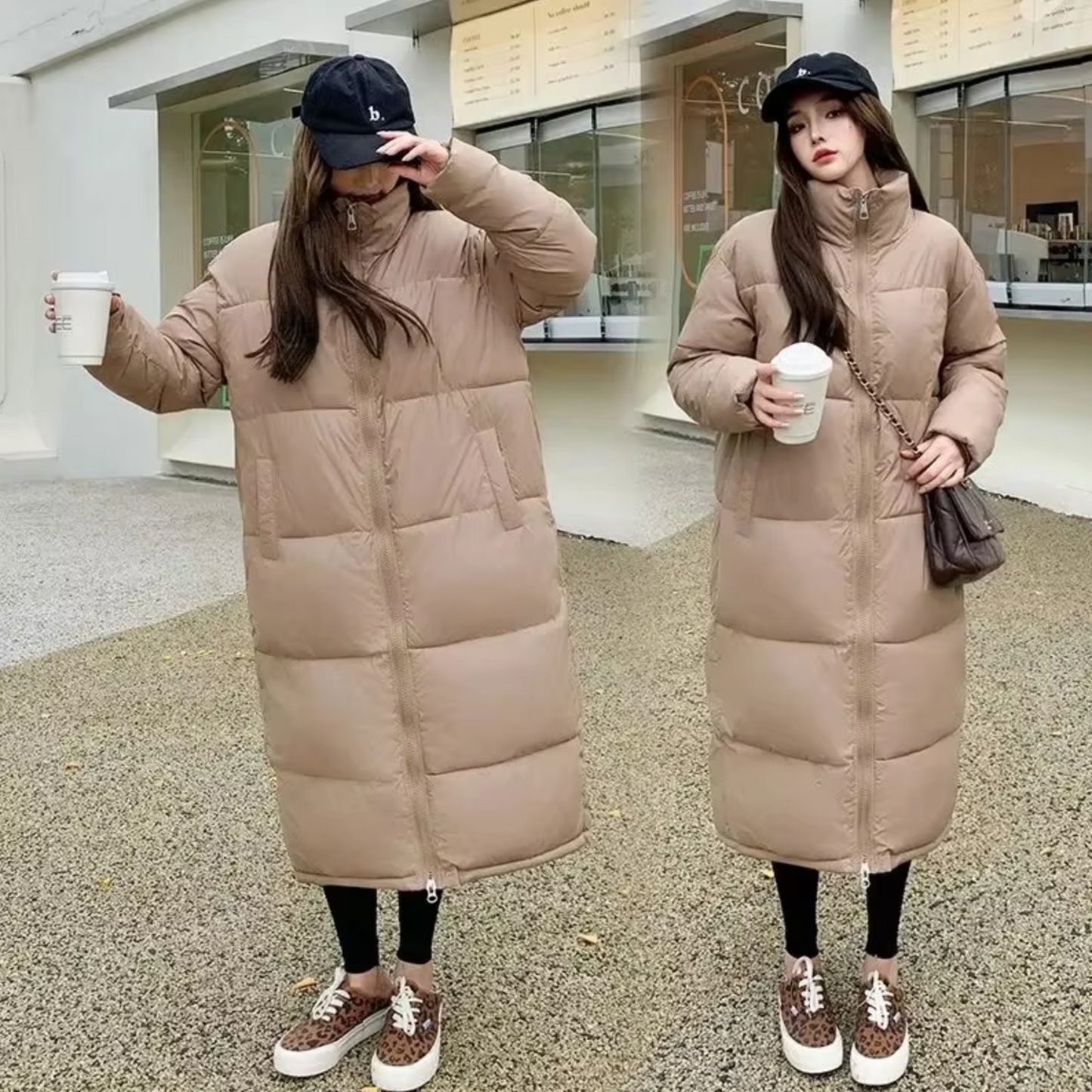 Chaqueta Acolchada Mujer Abajo Larga