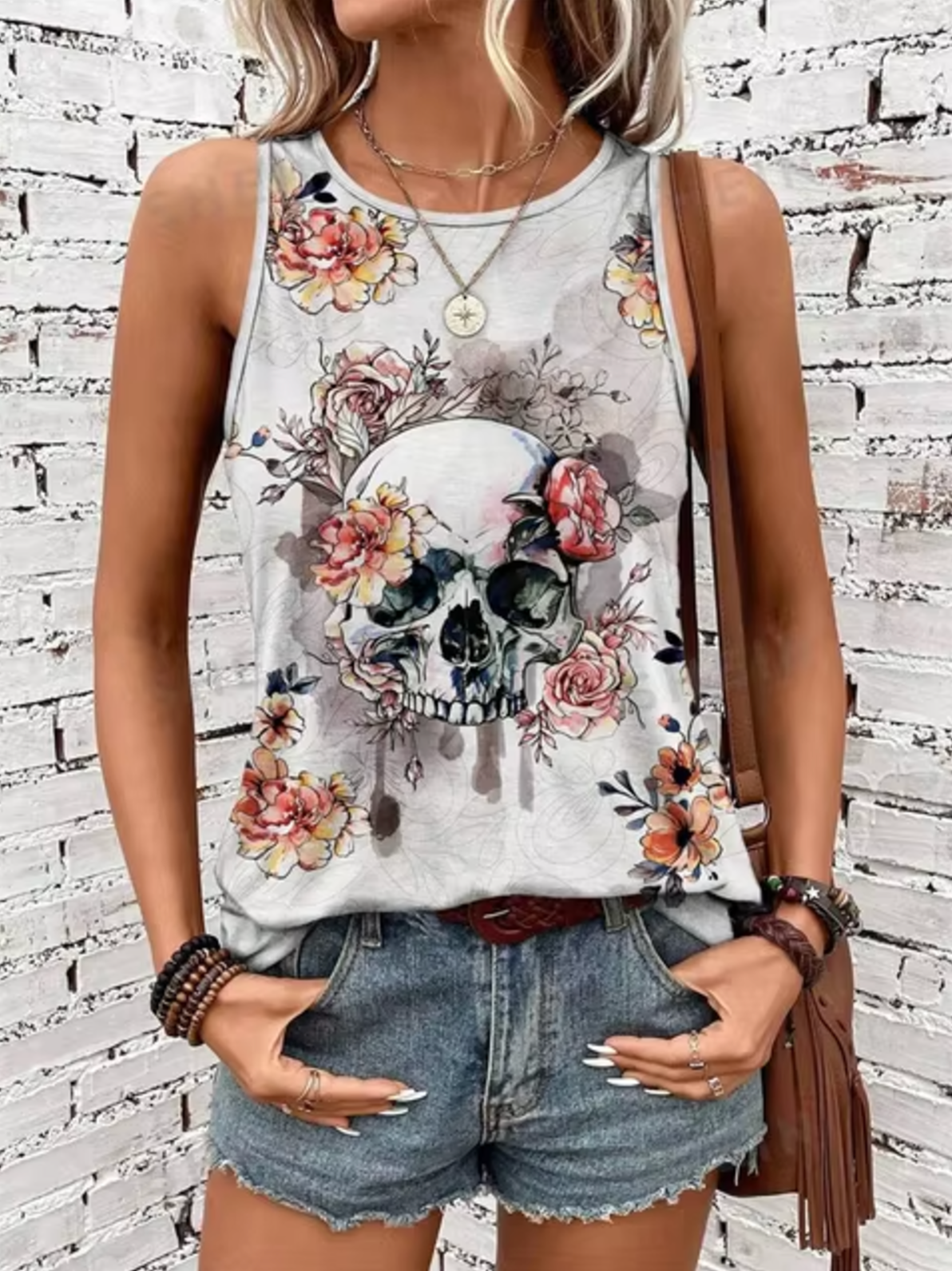 Camiseta Algodón Sin Mangas Verano