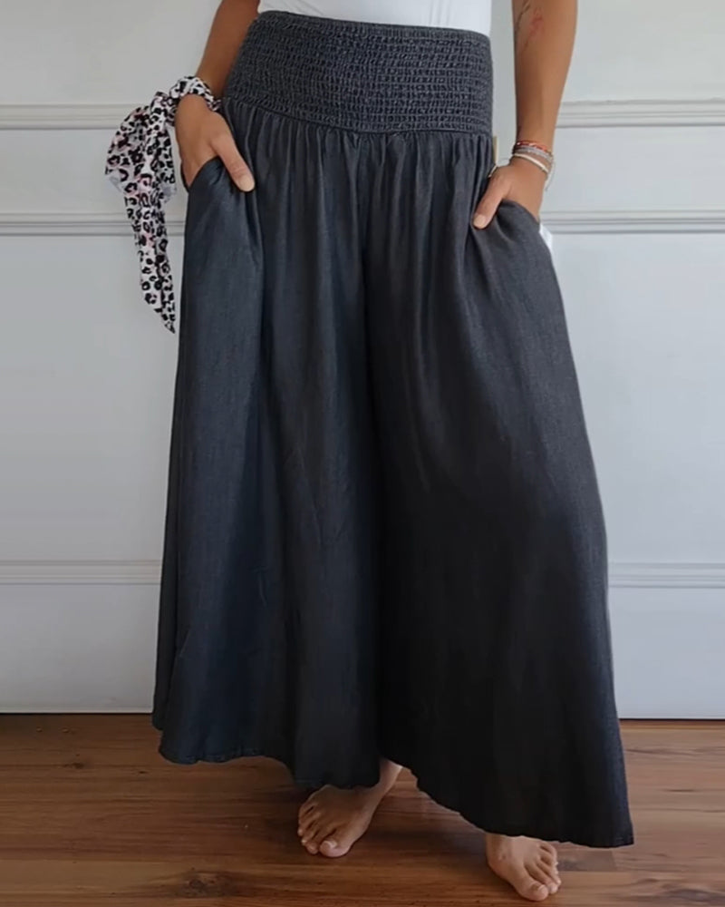 Pantalón Mujer Recto Cintura Elástica Comfort - Vestiria