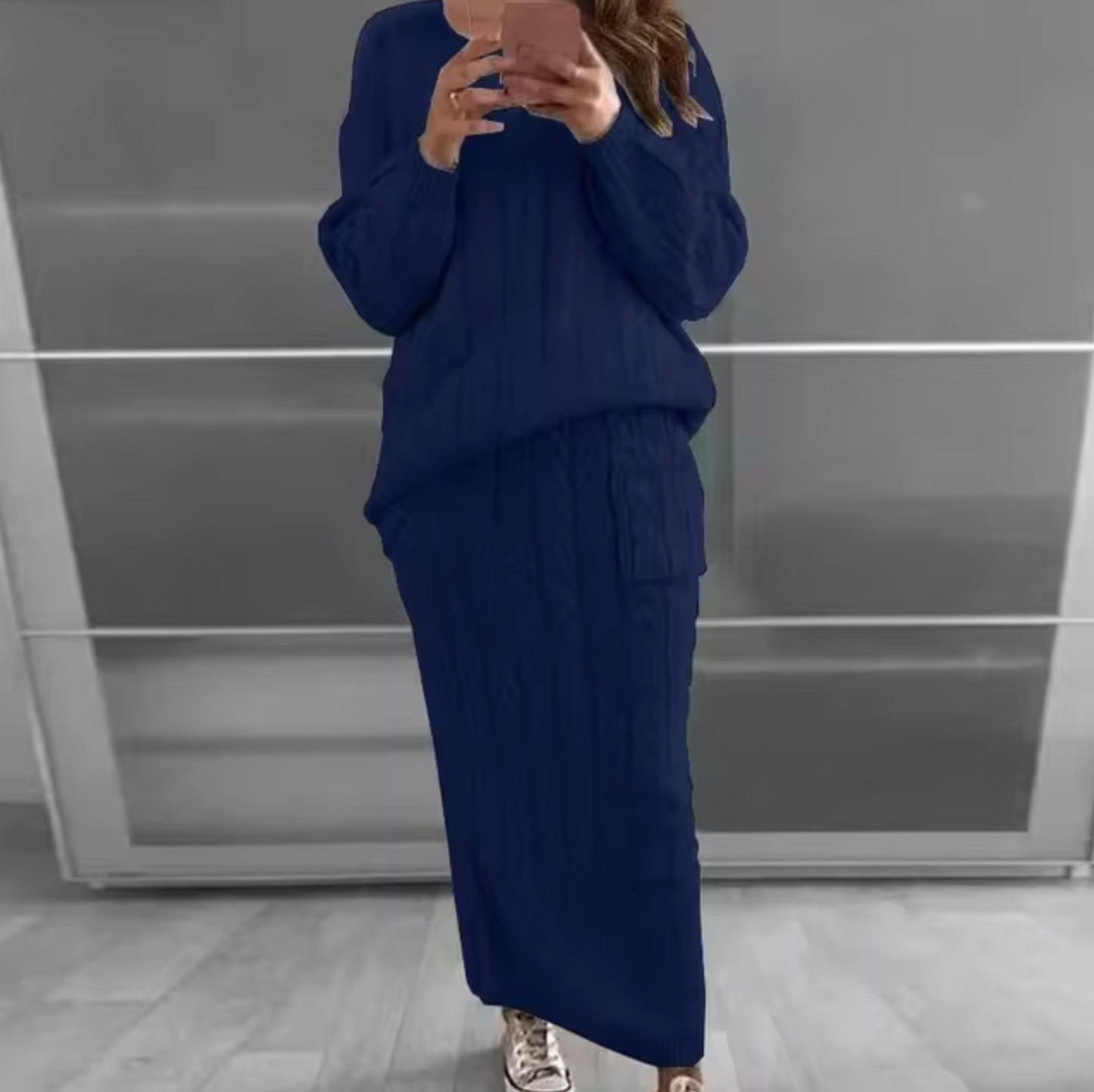 Conjunto Jersey y Falda Cálido y Chic
