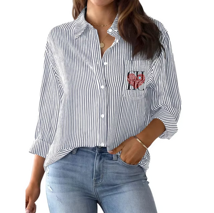 Blusa Rayada Manga Larga Estilosa