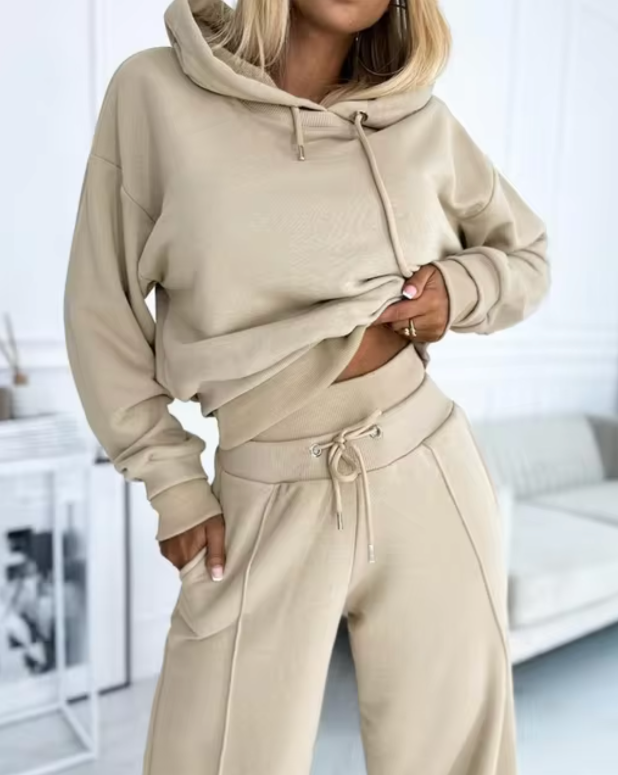 Sudadera Capucha y Pantalón Ancha Mujer