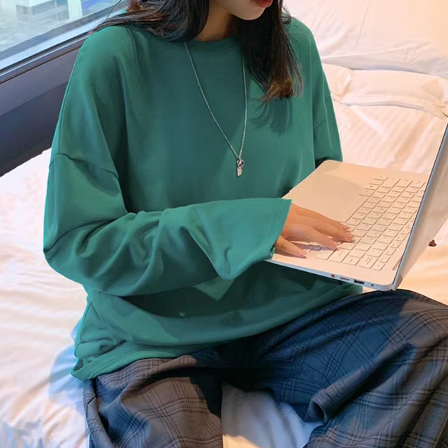 Camisa Grande Manga Larga Confortable
