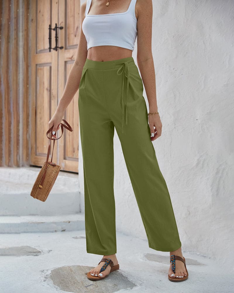 Pantalones Cintura Alta Estilizados Mujer