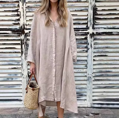 Vestido Lino Suave Natural