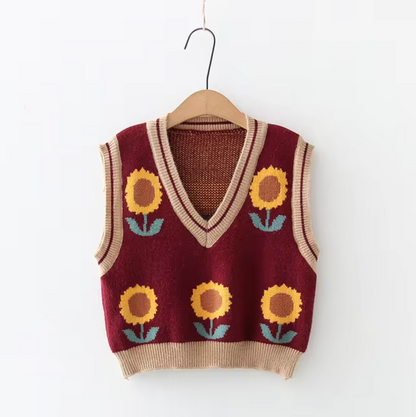 Chaleco Punto Cuello Redondo Mujer