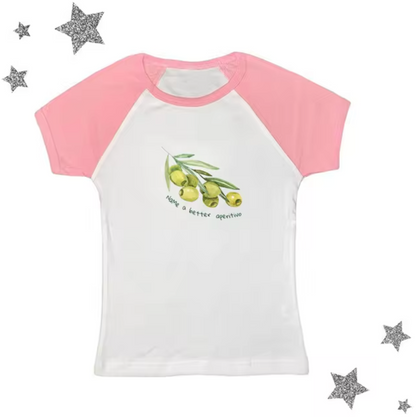 Top Camiseta Oliva Estilo Militar
