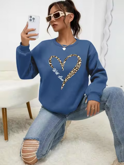 Sudadera de algodón estampada animal print