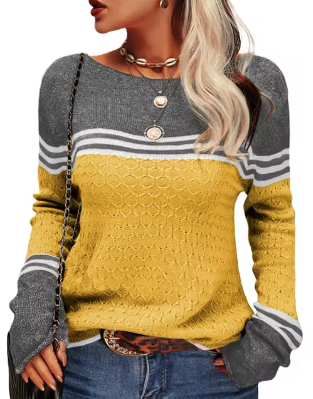 Jersey de punto ajustado elegante