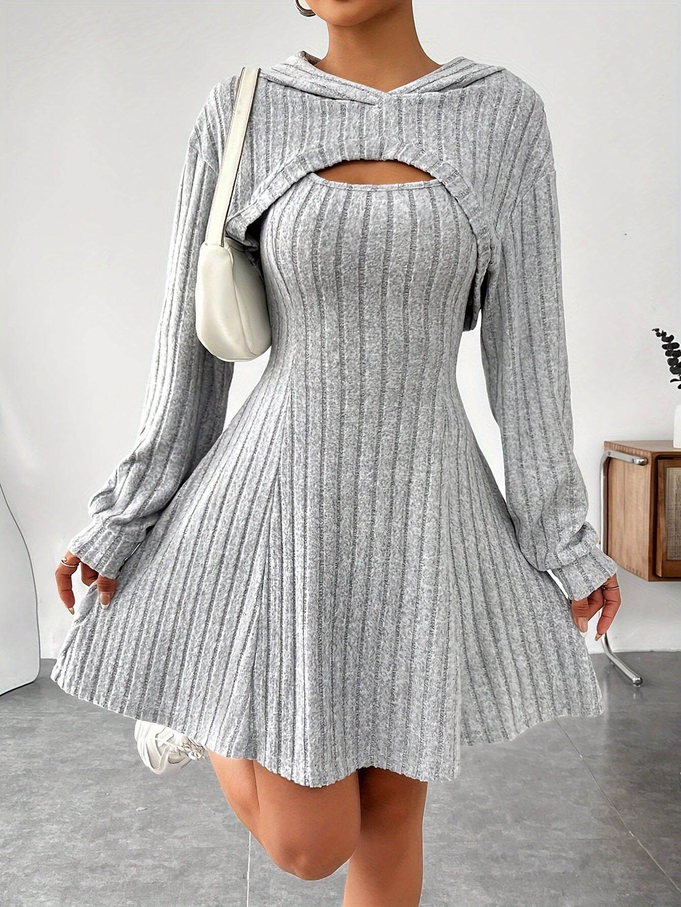 Vestido Dos Piezas Chic Acanalado Mujer