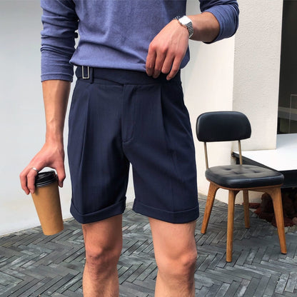 Pantalones cortos hombre Clásicos con pinzas Estilo