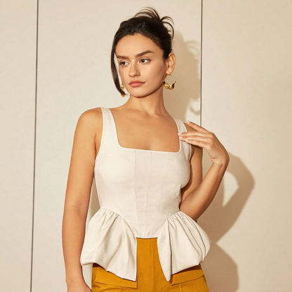 Top Mujer Elegante Cuello Cuadrado